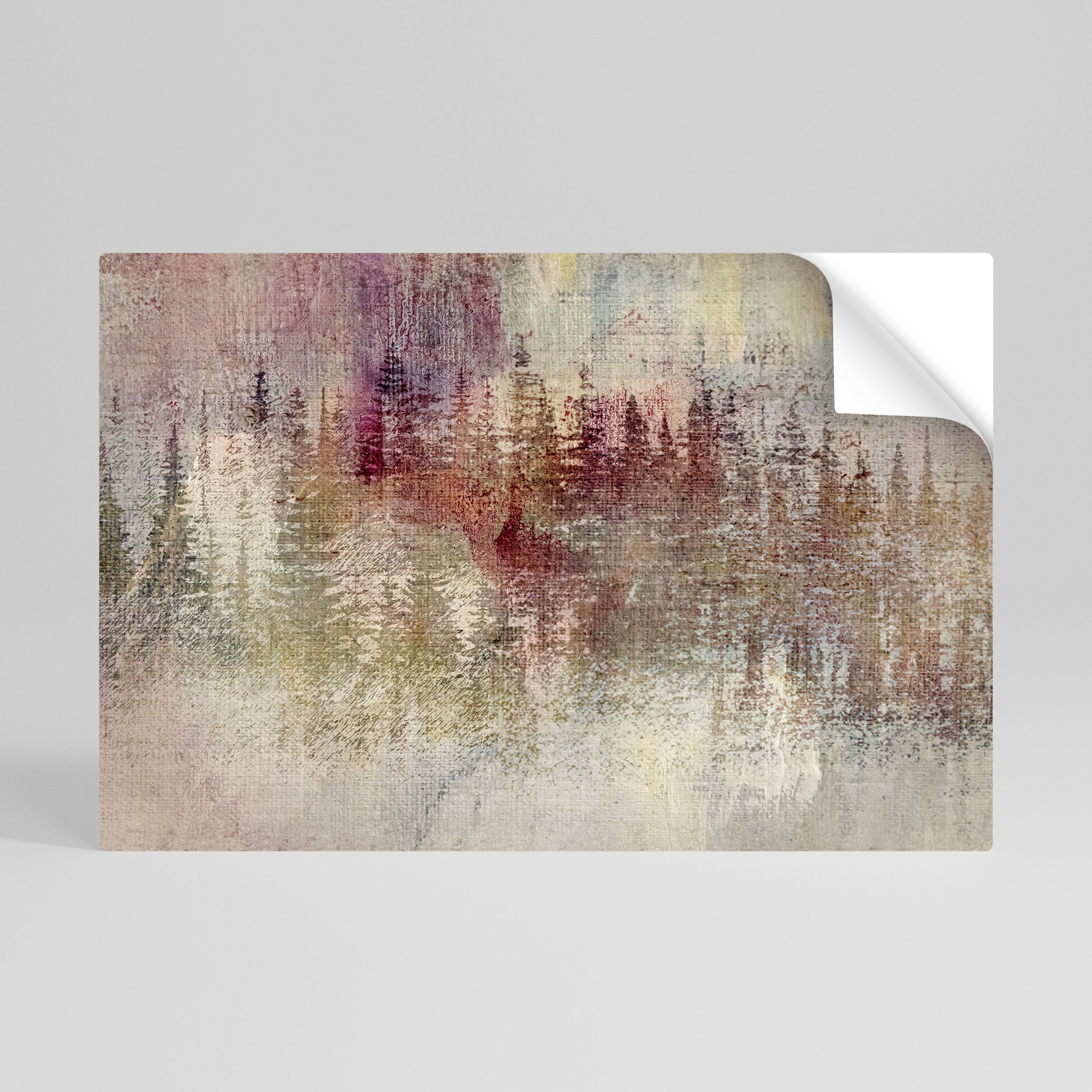 VEILED SUMMIT Peel and Stick Horizontal Poster