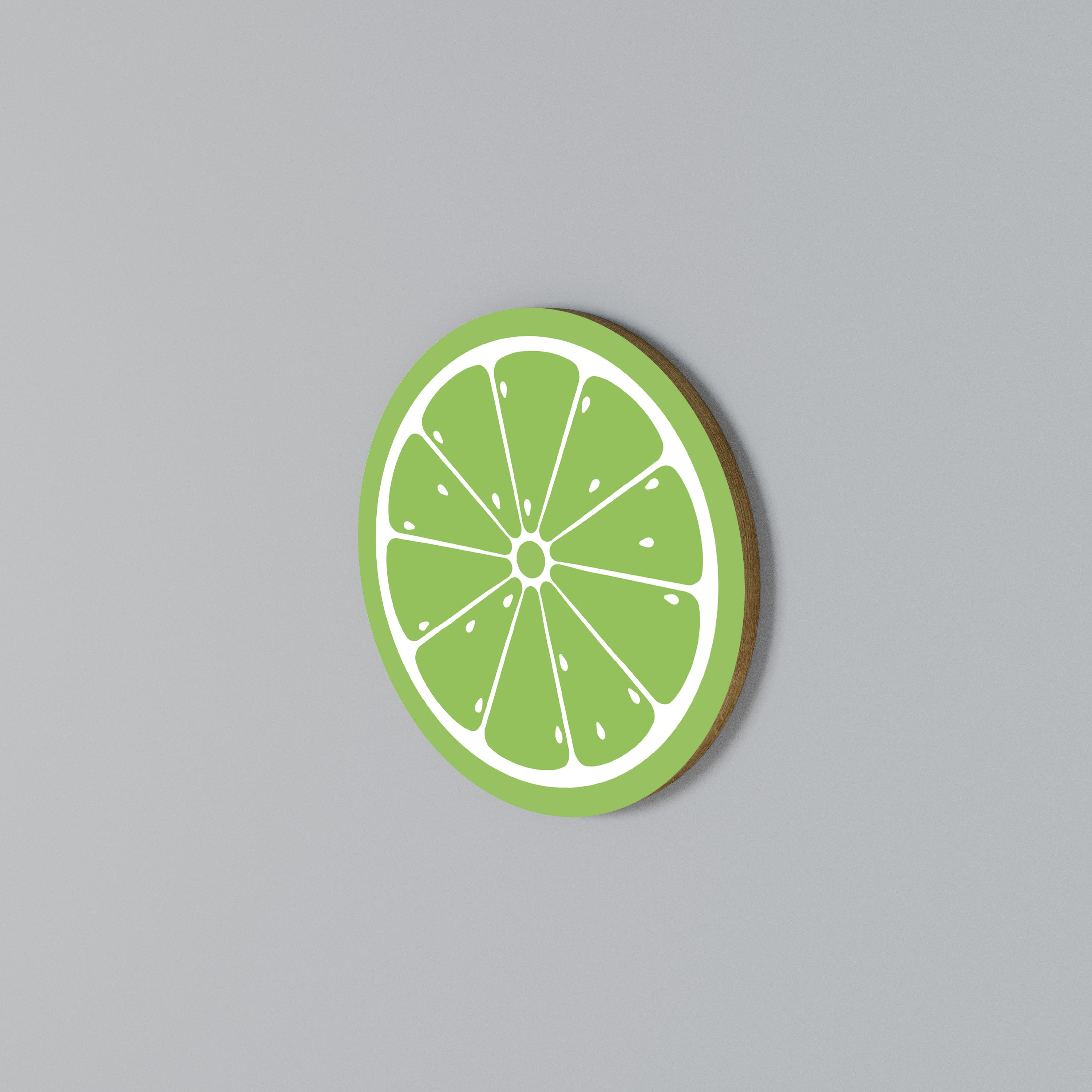 REFRESHING LIME Round Wall Art
