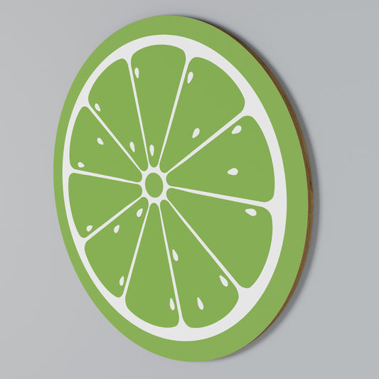 REFRESHING LIME Kulatá nástěnná dekorace