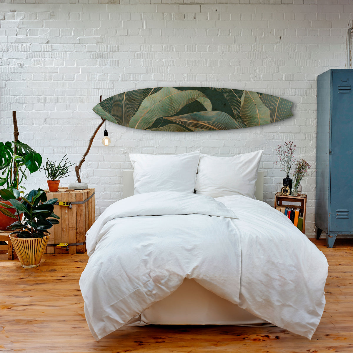 ROYAL GREEN Dekorativní panel ve tvaru surfu