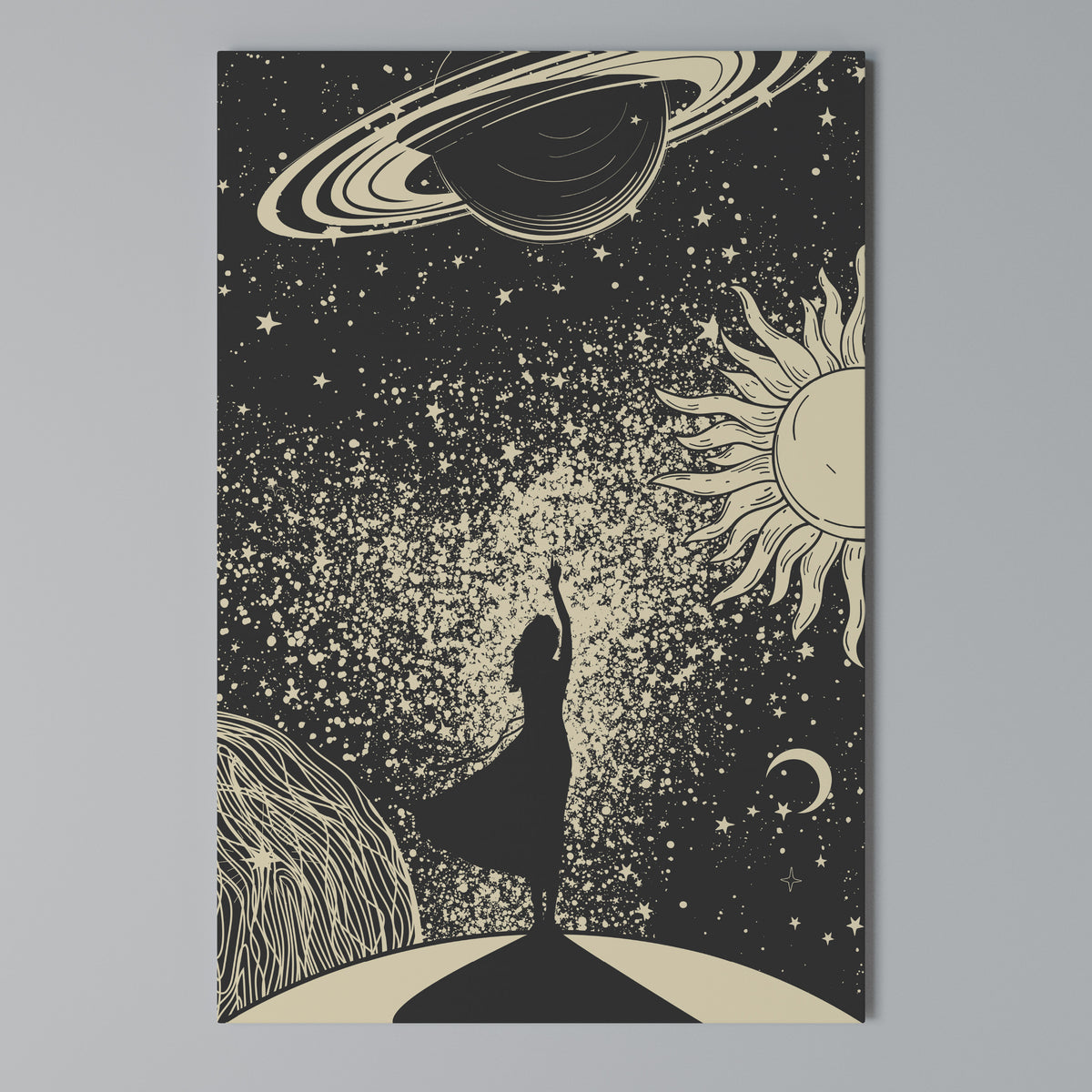 MYSTIC UNIVERSE Vertical Canvas Print