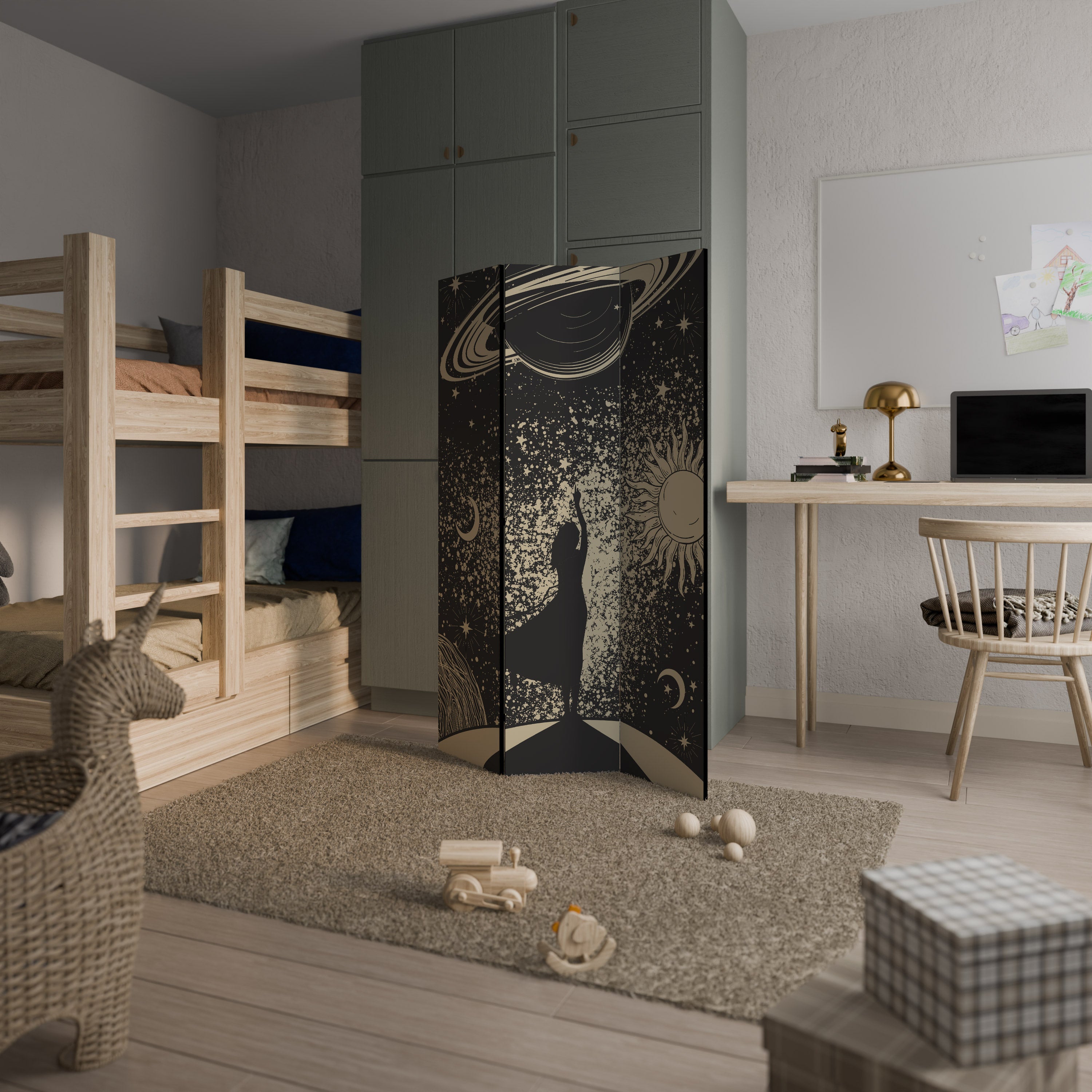 MYSTIC UNIVERSE 3-Panel Room Divider