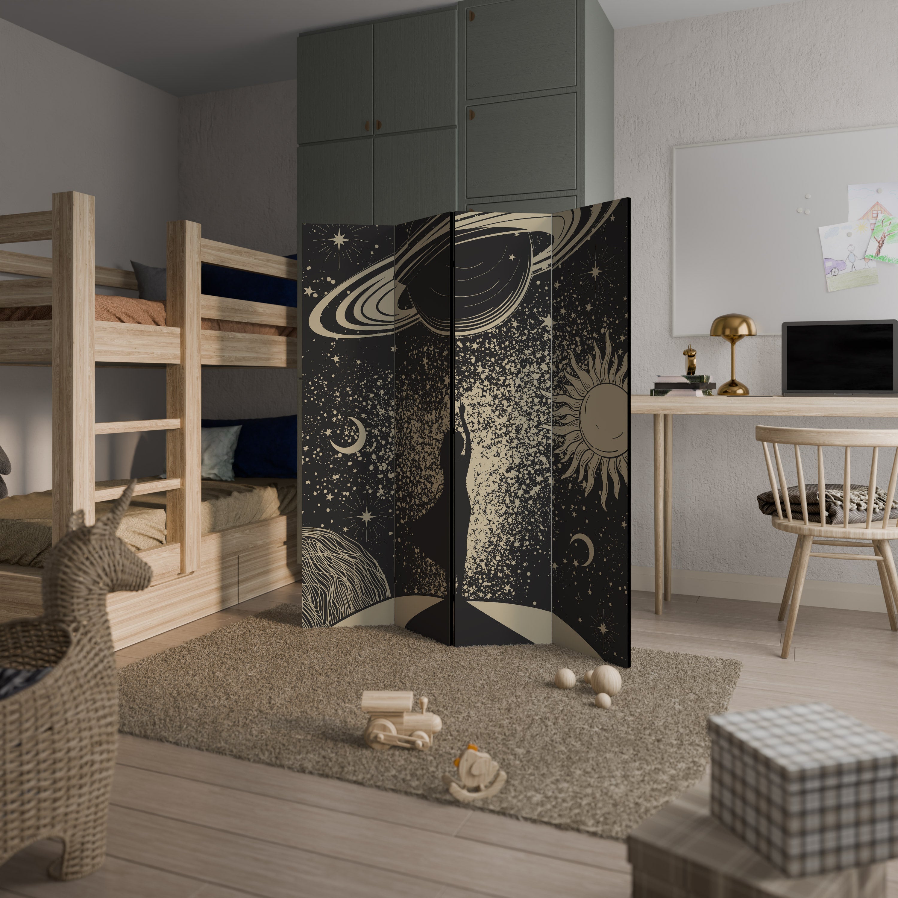 MYSTIC UNIVERSE 4dílný paraván