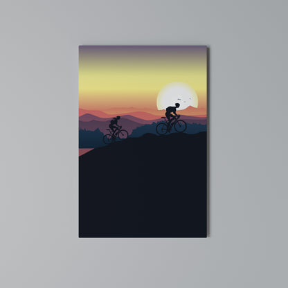 CYCLING HORIZON Vertical Canvas Print