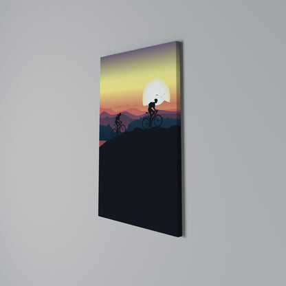 CYCLING HORIZON Vertical Canvas Print