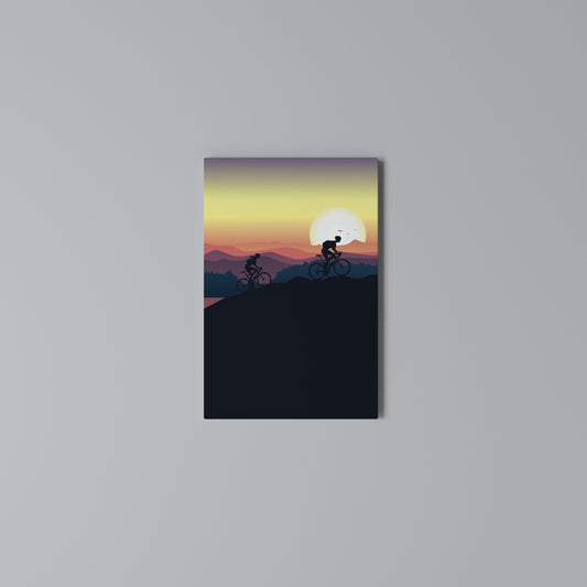 CYCLING HORIZON Vertical Canvas Print