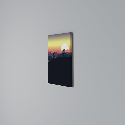 CYCLING HORIZON Vertical Canvas Print