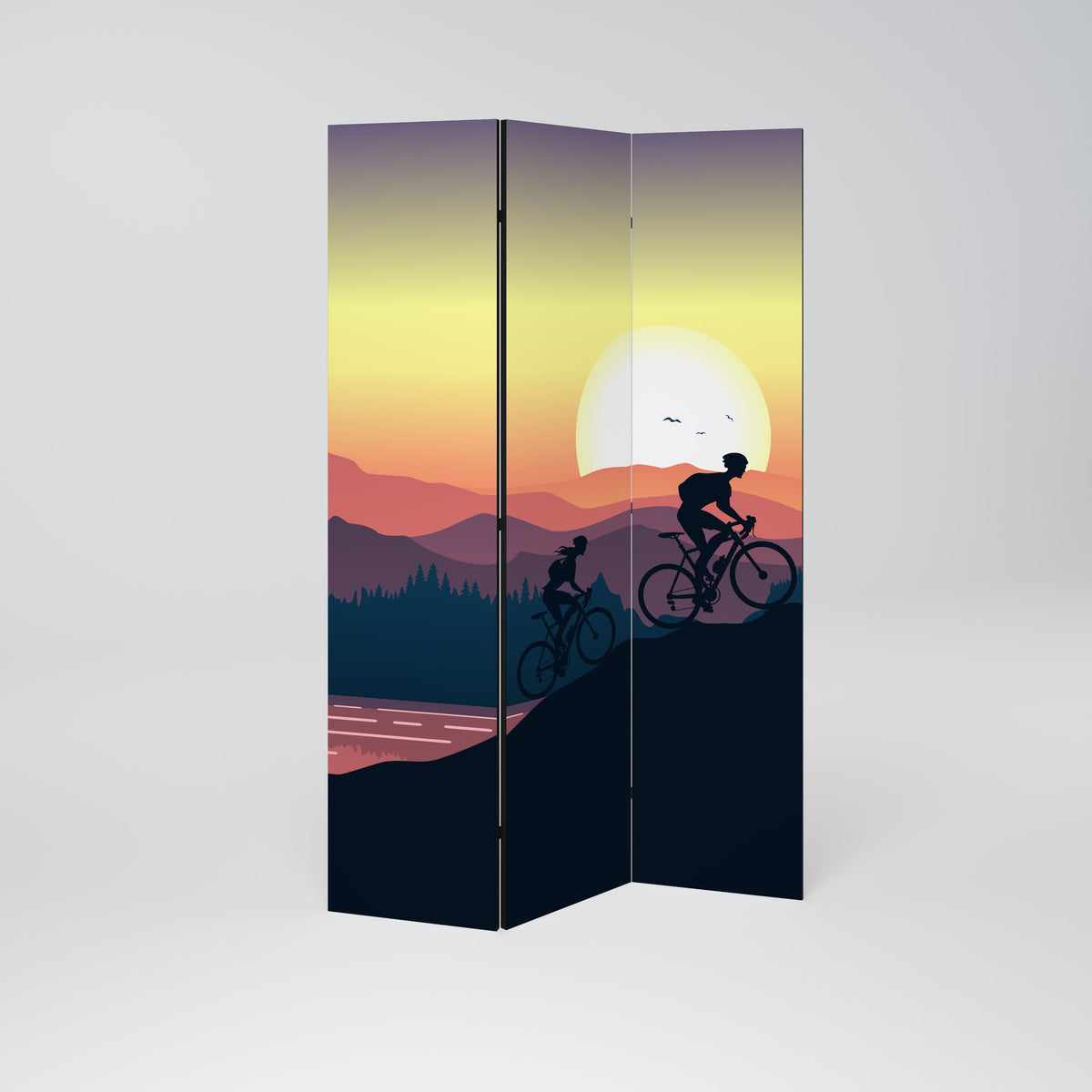 CYCLING HORIZON 3dílný paraván