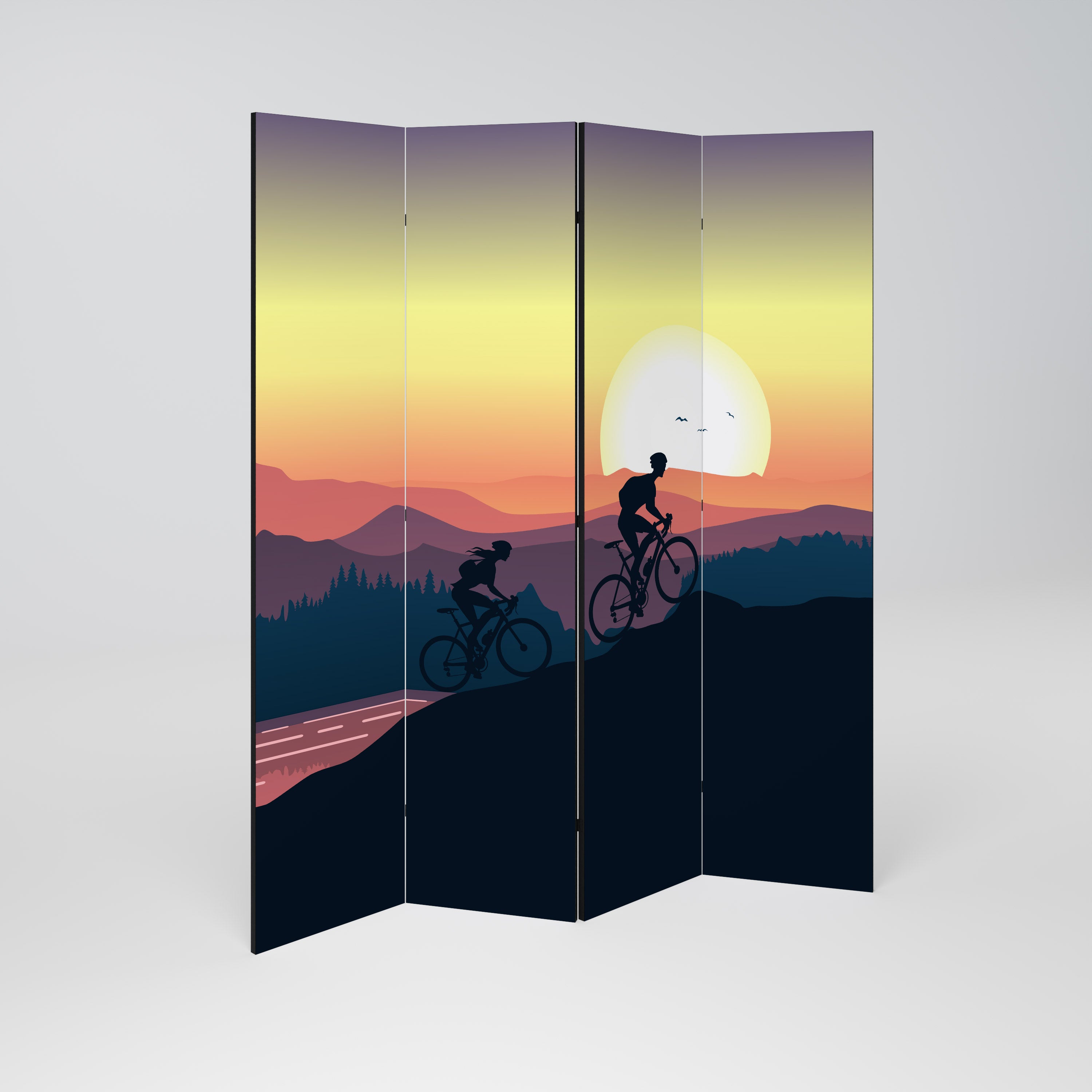 CYCLING HORIZON 4dílný paraván