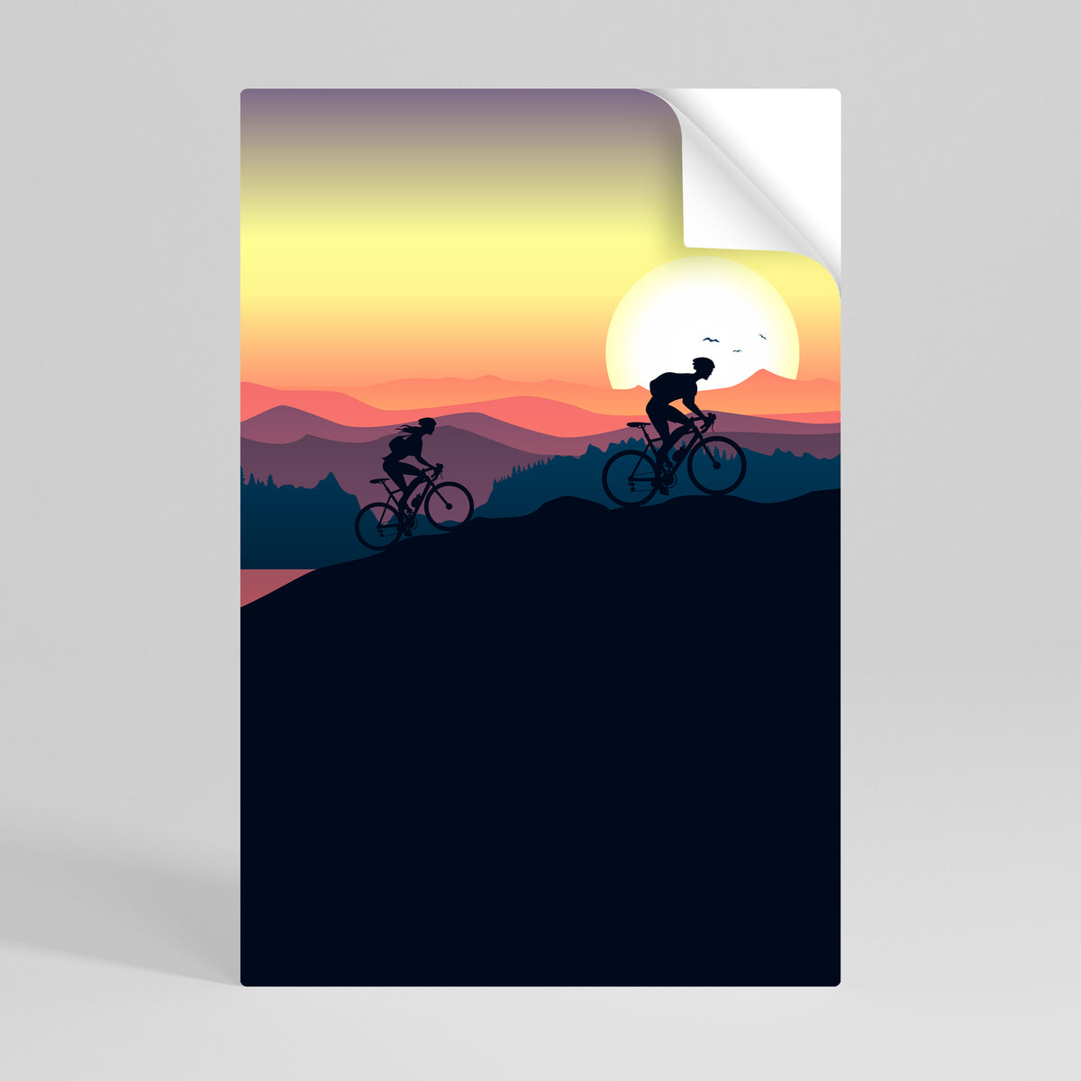 CYCLING HORIZON Svislý samolepicí plakát