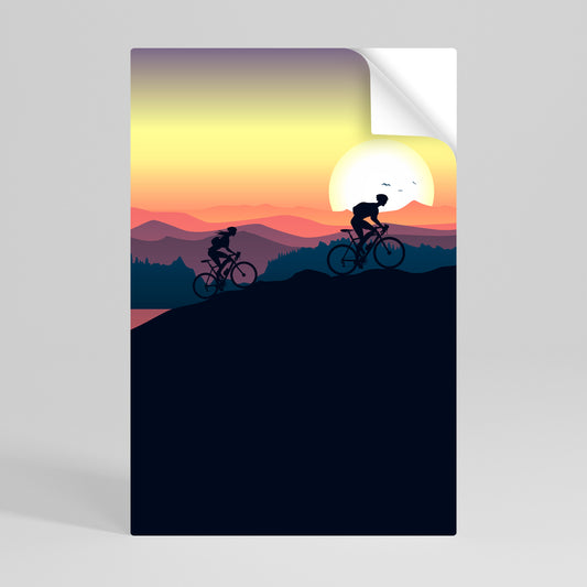 CYCLING HORIZON Svislý samolepicí plakát