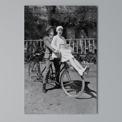 RIDING THROUGH TIME Vertical Canvas Print