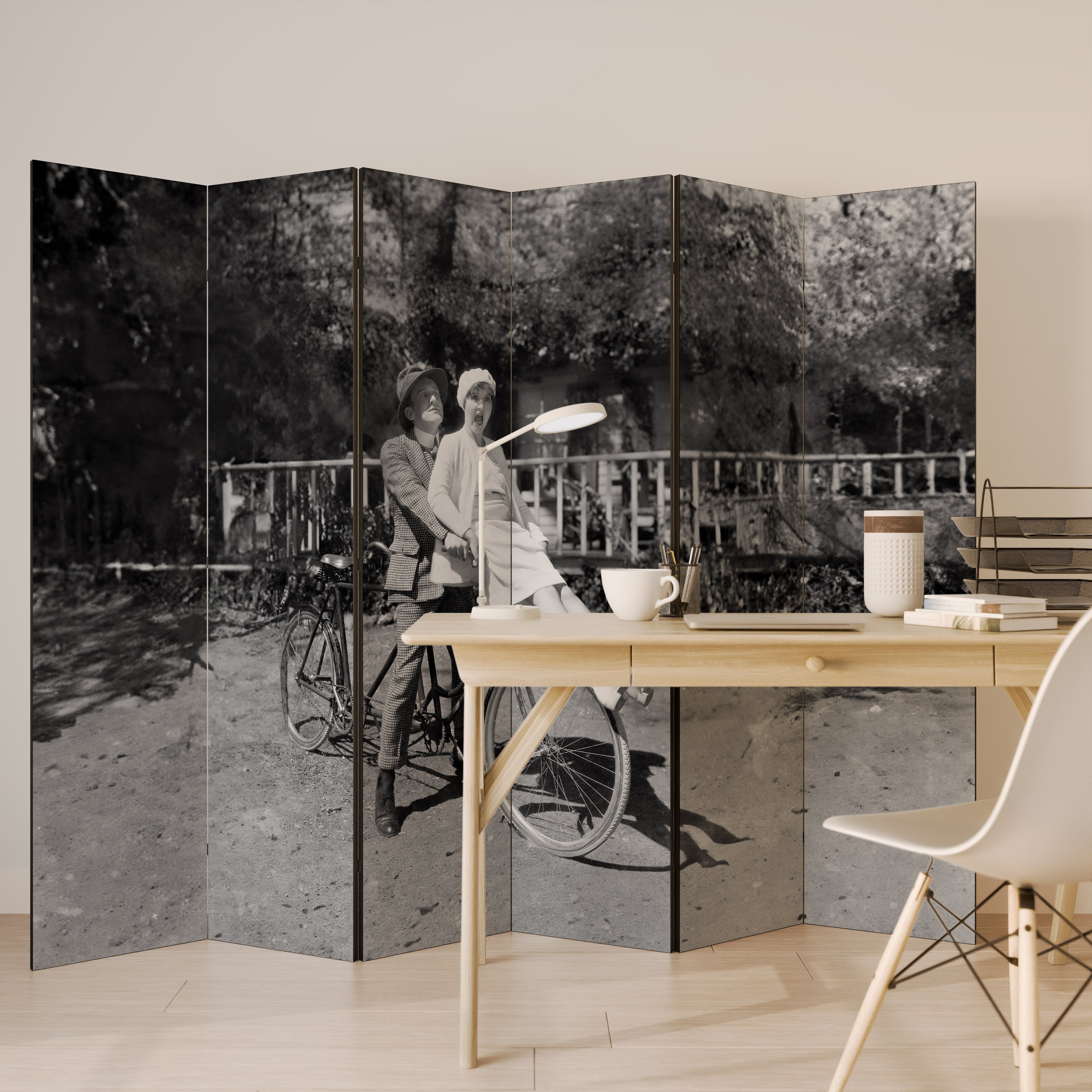 RIDING THROUGH TIME 6dílný paraván