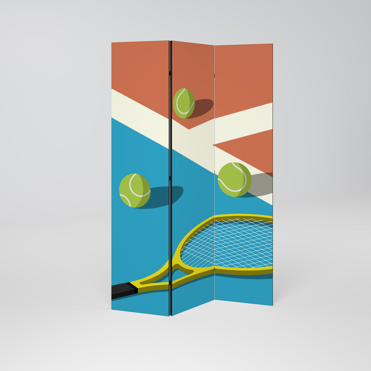 TENNIS ESSENTIALS 3dílný paraván