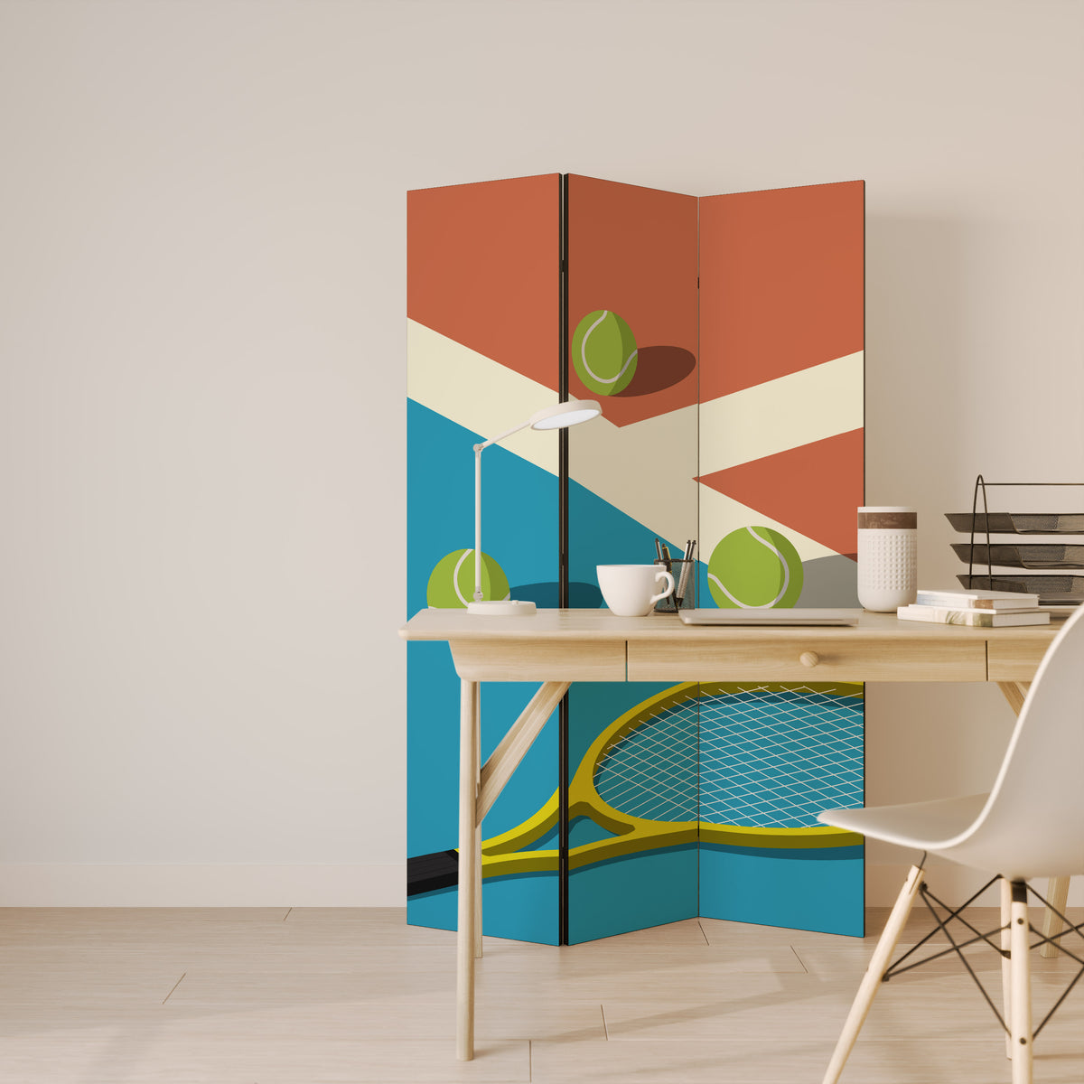 TENNIS ESSENTIALS 3dílný paraván