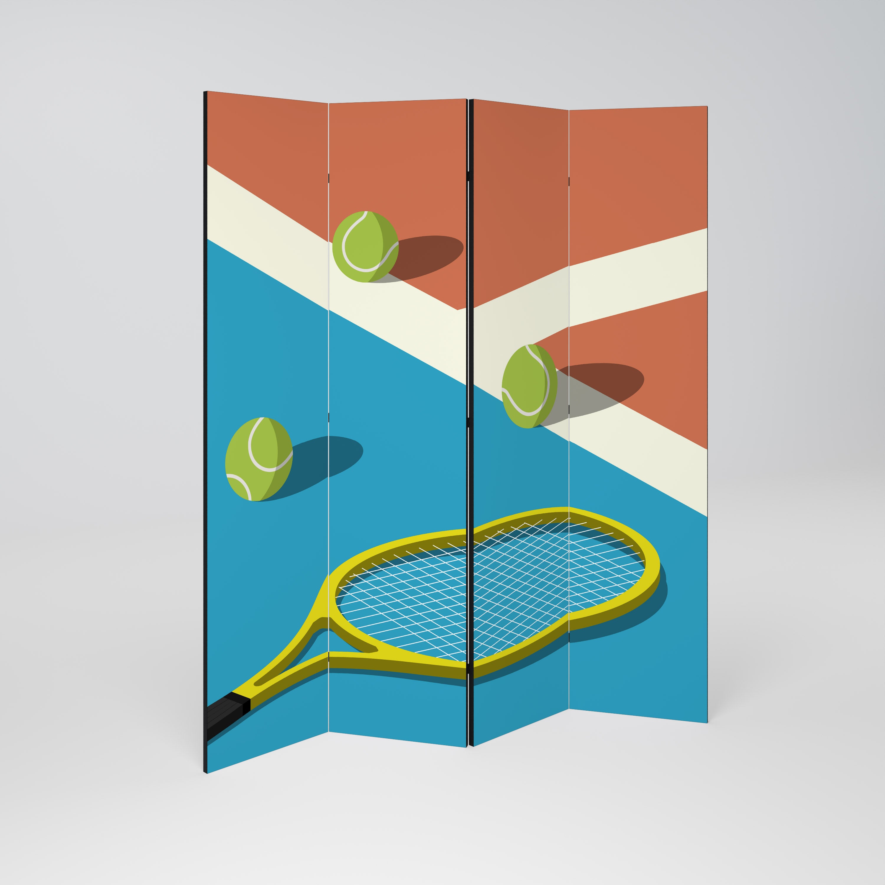 TENNIS ESSENTIALS 4dílný paraván