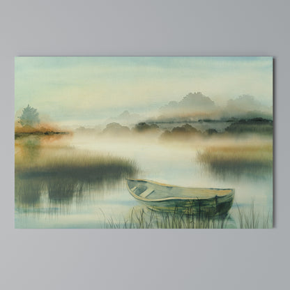 MORNING BY THE LAKE Horizontal Canvas Print