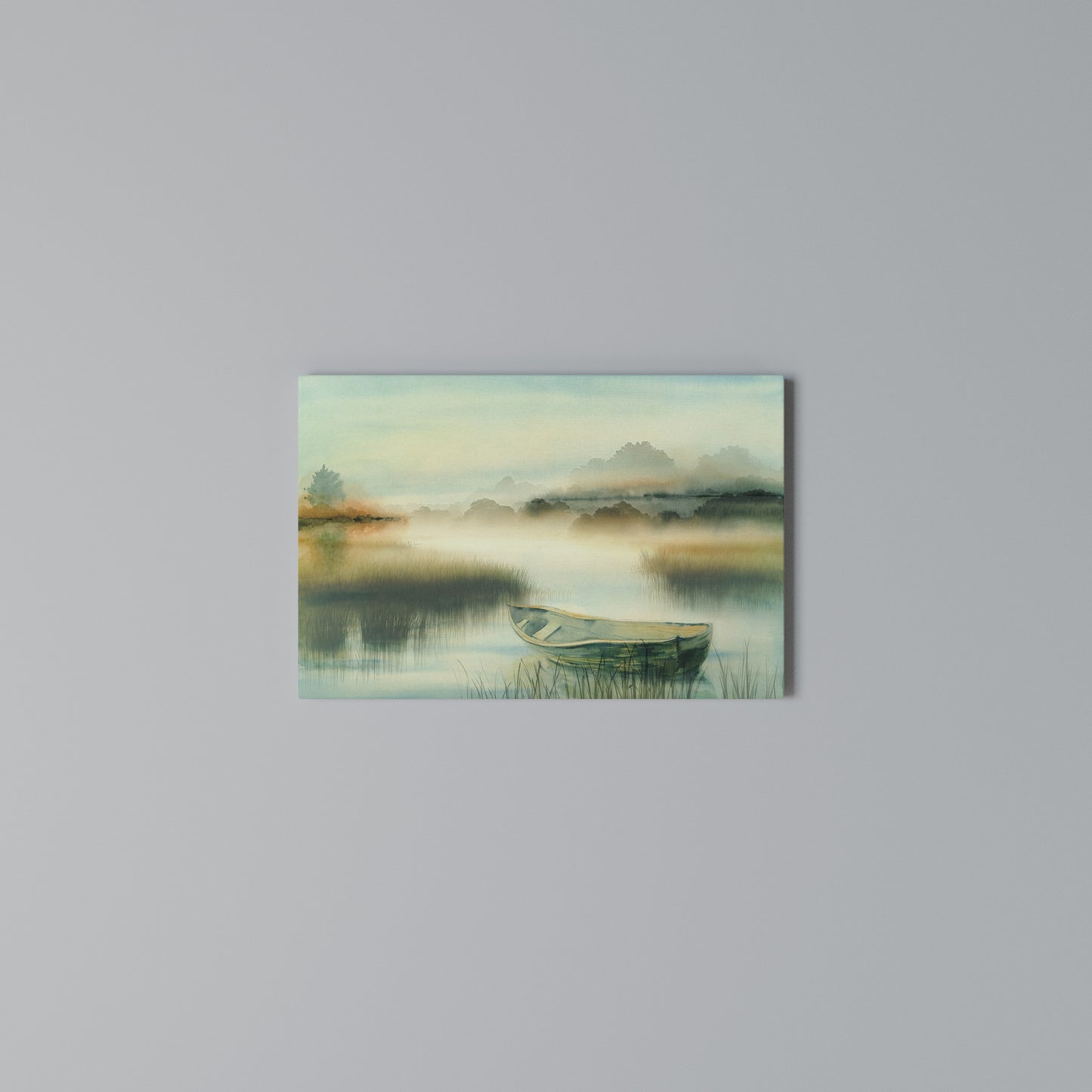 MORNING BY THE LAKE Horizontal Canvas Print