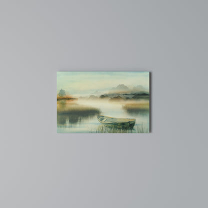 MORNING BY THE LAKE Horizontal Canvas Print
