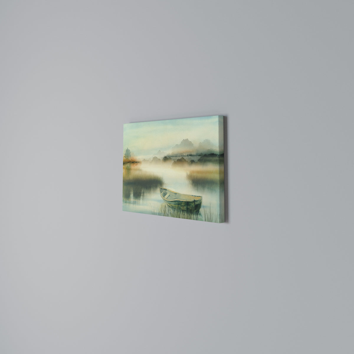 MORNING BY THE LAKE Horizontal Canvas Print