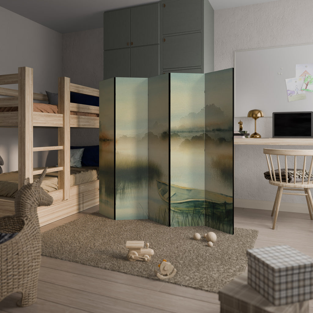 MORNING BY THE LAKE 5-Panel Room Divider