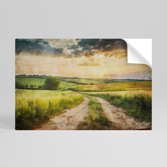 SUNSET PATH Vodorovný samolepicí plakát