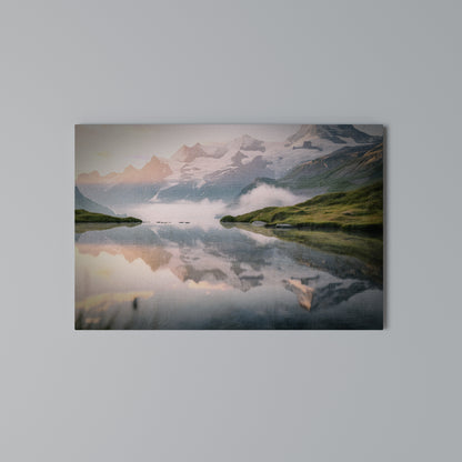 FOGGY HORIZON Horizontal Canvas Print