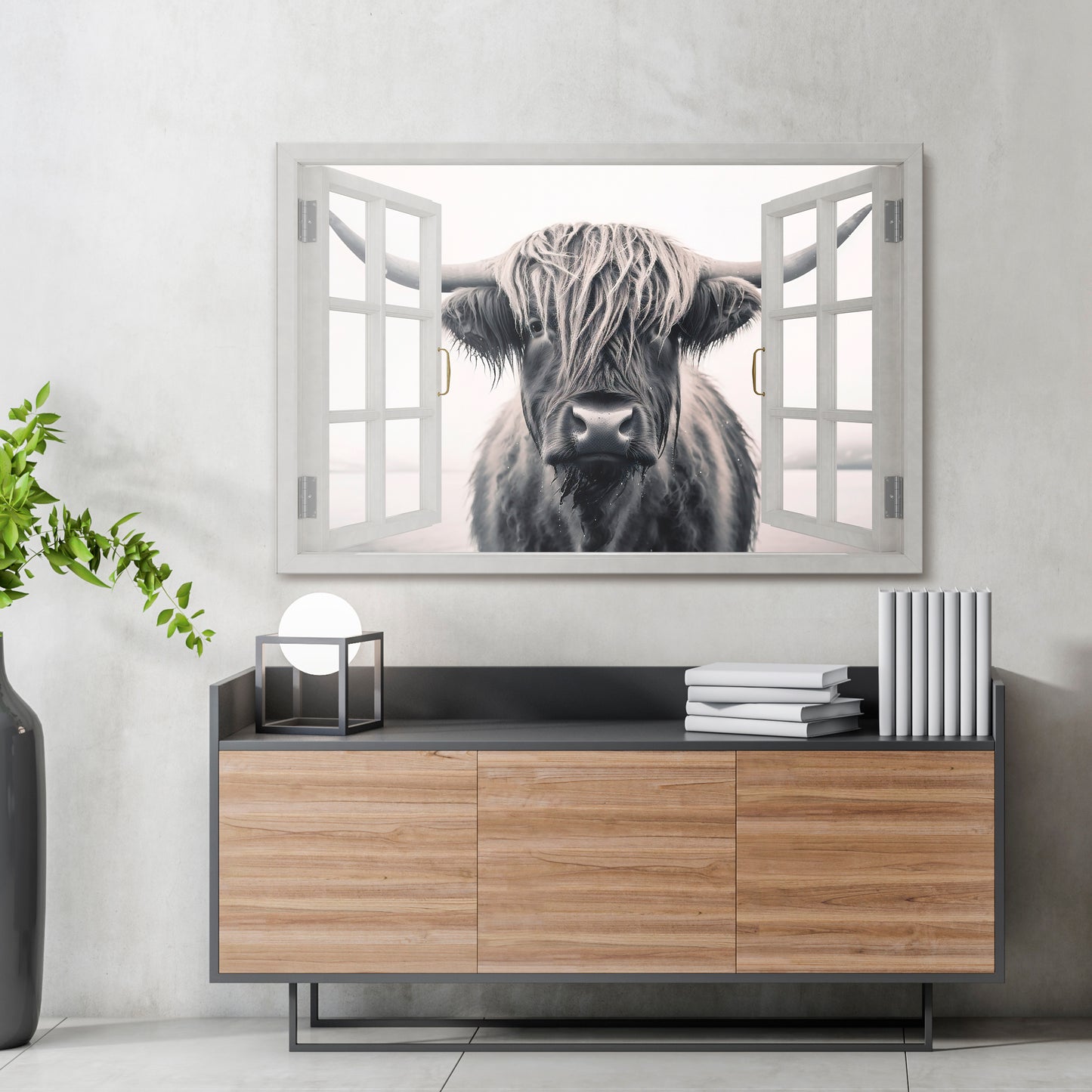 WILDLY WINDOWED VIEWS Horizontal Canvas Print