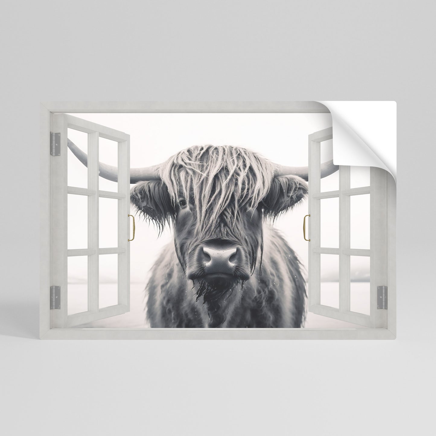 WILDLY WINDOWED VIEWS Vodorovný samolepicí plakát