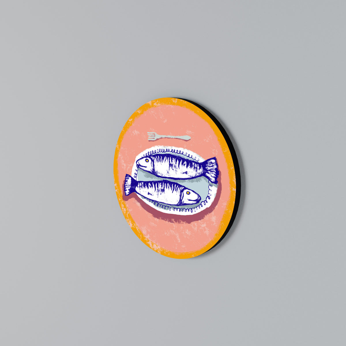 ENJOY YOUR MEAL Kulatá nástěnná dekorace