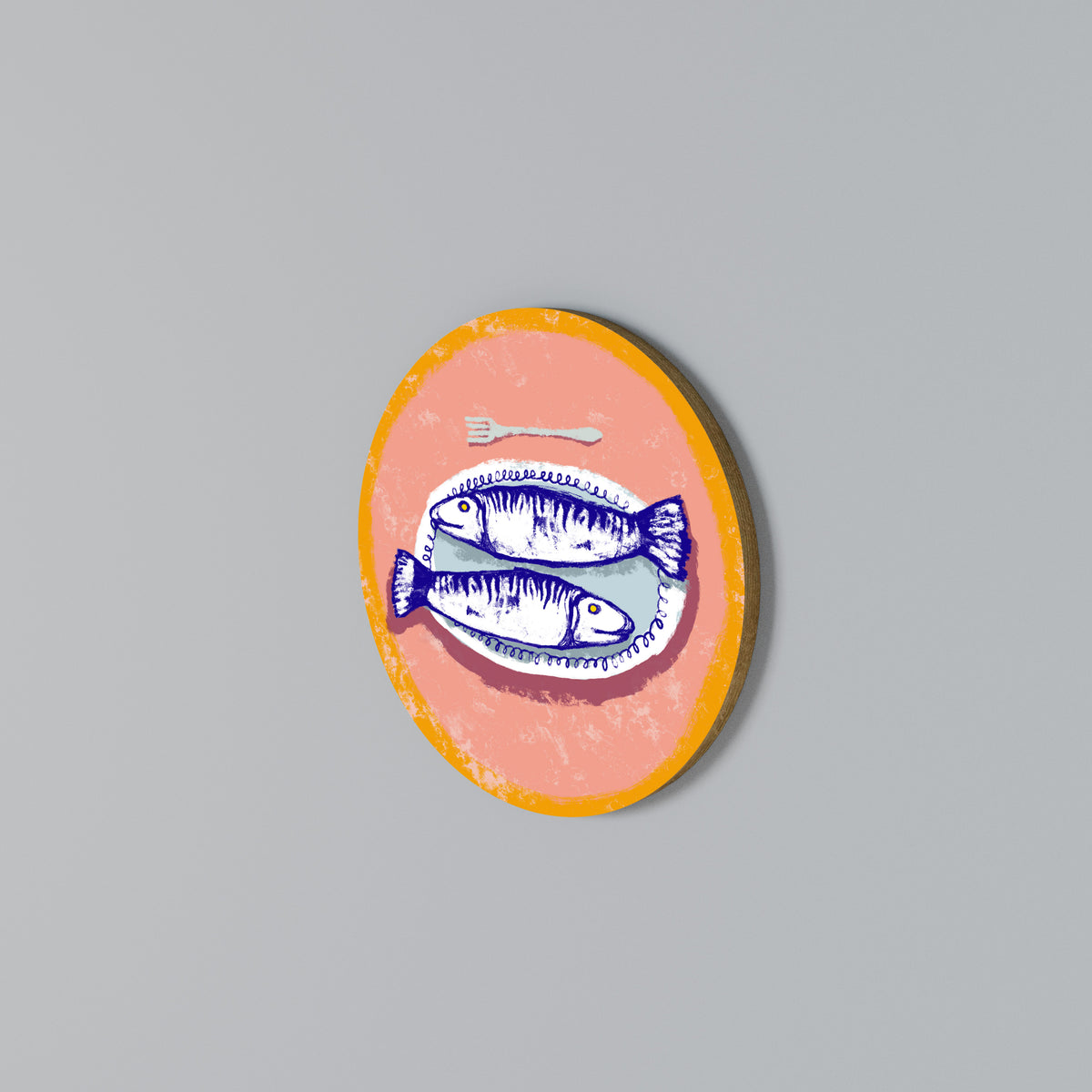 ENJOY YOUR MEAL Kulatá nástěnná dekorace