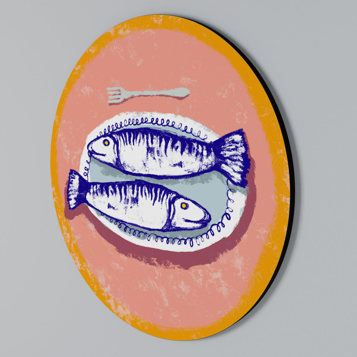 ENJOY YOUR MEAL Kulatá nástěnná dekorace