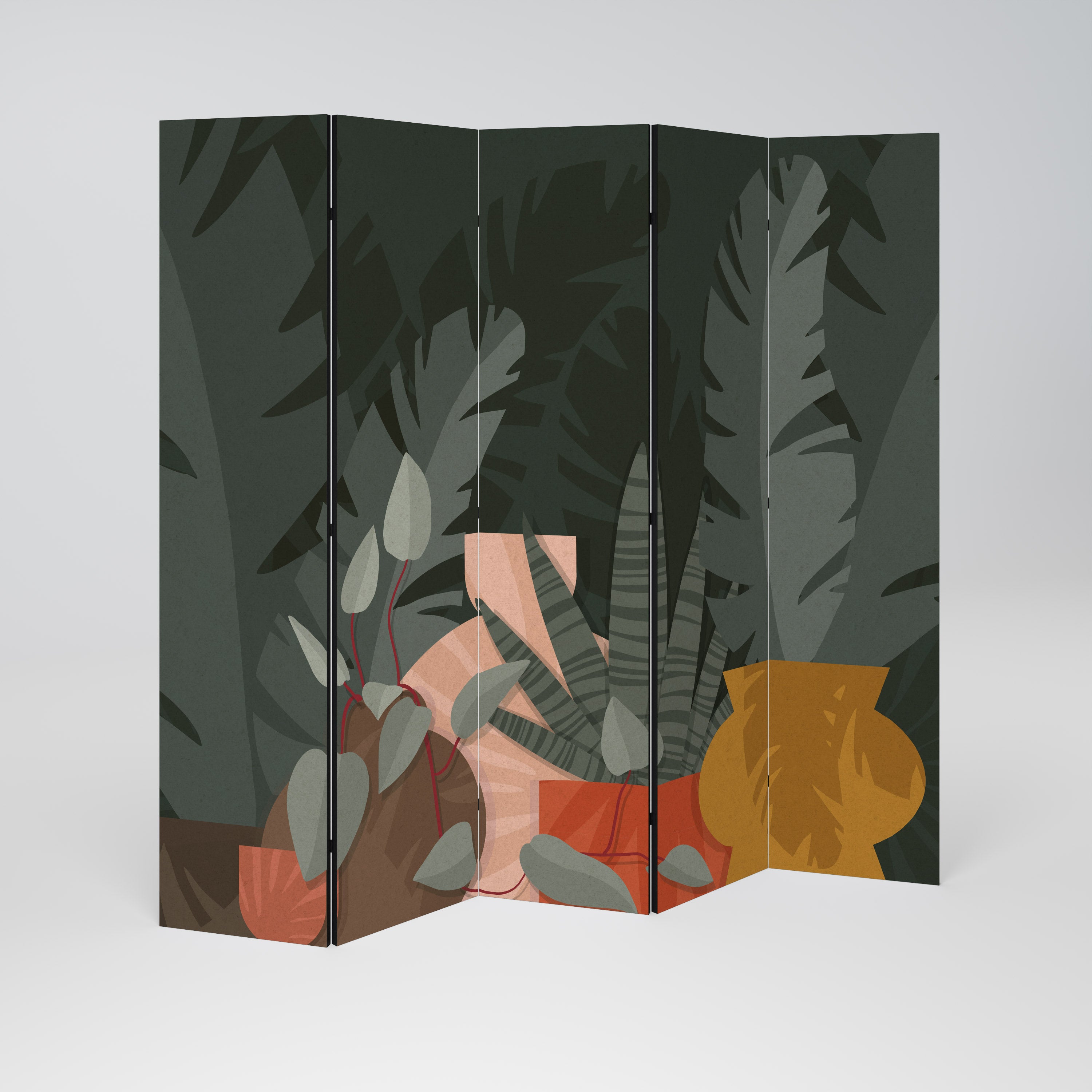 TROPICAL COMPOSITION 5-Panel Room Divider