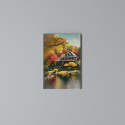 ENCHANTED AUTUMN REFUGE Vertical Canvas Print