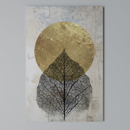 GOLD NERVATIO Vertical Canvas Print