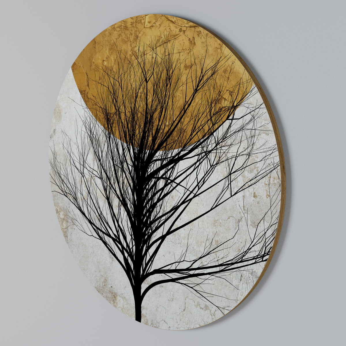 LONELY TREE Kulatá nástěnná dekorace