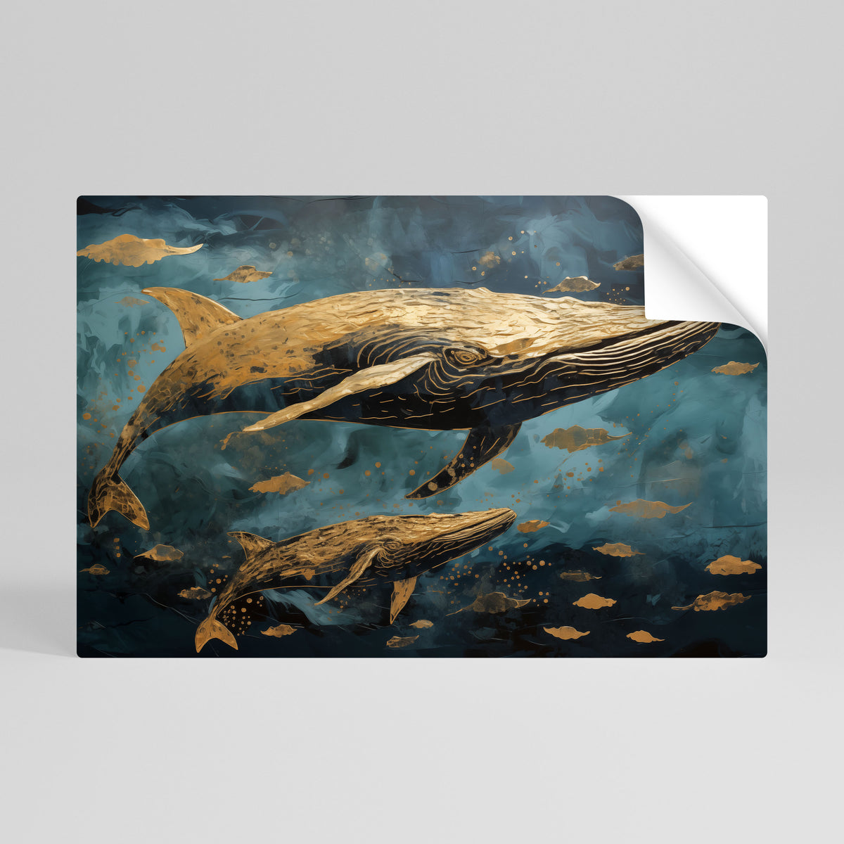 WHALE SONG SYMPHONY Vodorovný samolepicí plakát