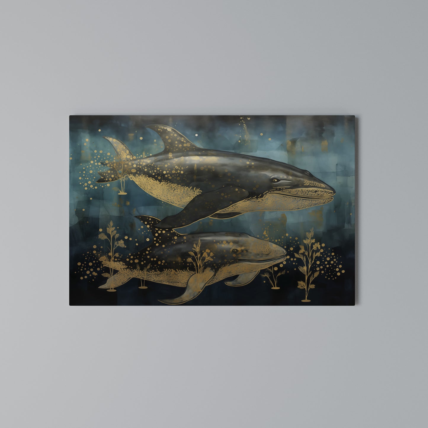 AQUATIC ELEGANCE Horizontal Canvas Print