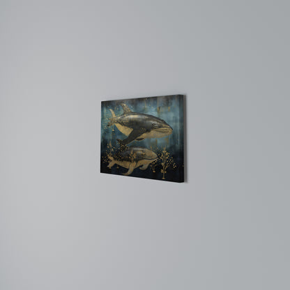 AQUATIC ELEGANCE Horizontal Canvas Print
