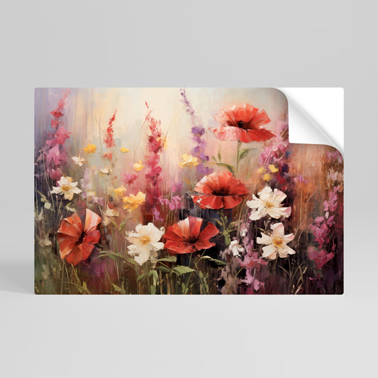 VIBRANT BLOOM SYMPHONY Vodorovný samolepicí plakát