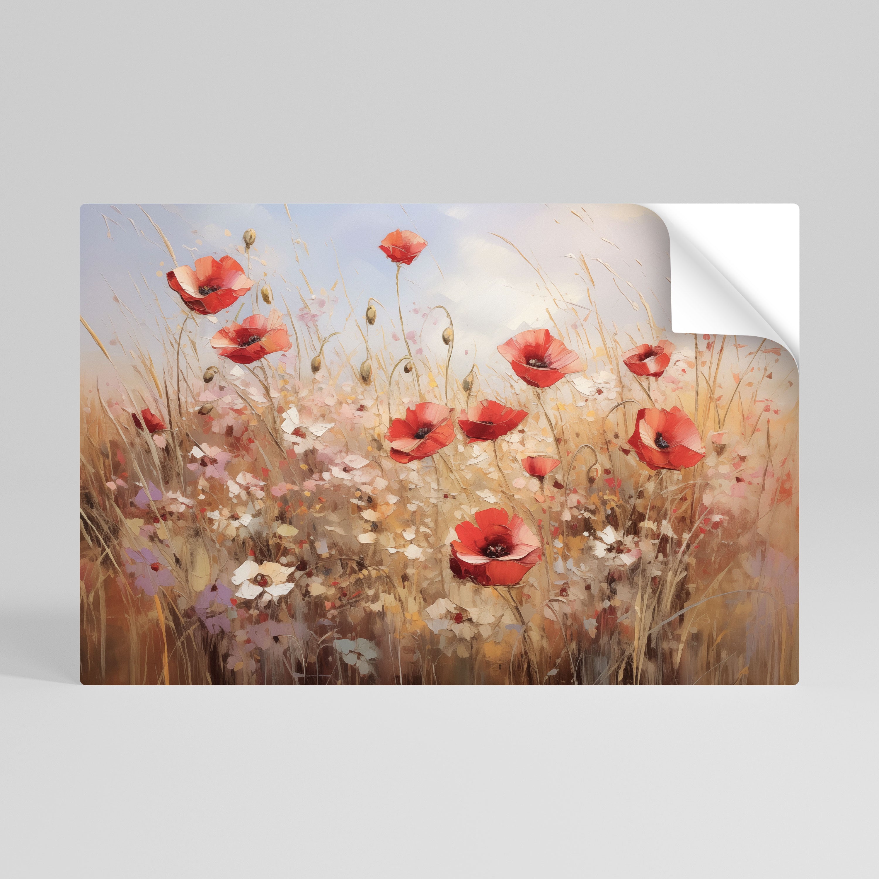 POPPY DREAMSCAPE Peel and Stick Horizontal Poster
