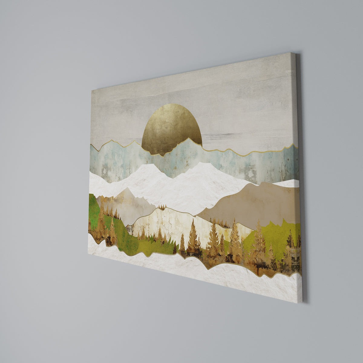 GOLDEN WINTER Horizontal Canvas Print