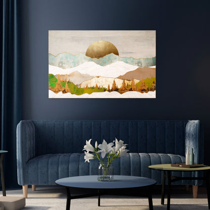 GOLDEN WINTER Horizontal Canvas Print