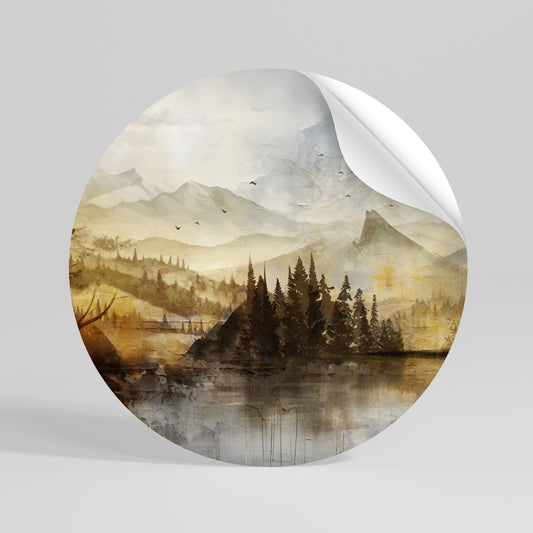 AUTUMN AURA Kulatá samolepka