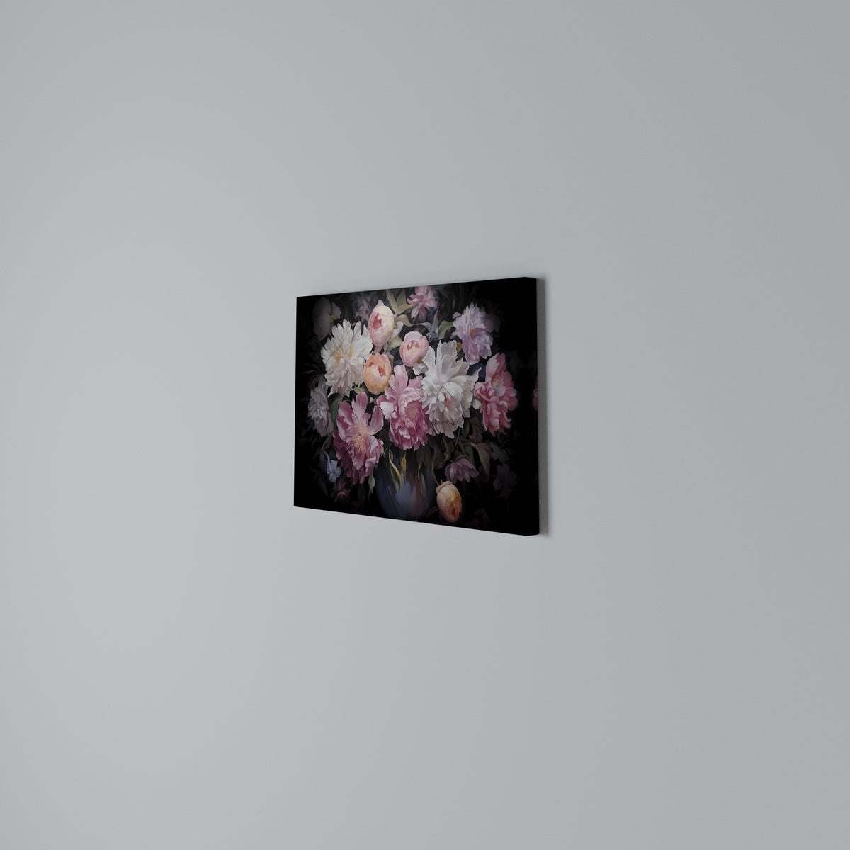 CRASHED PEONIES Horizontal Canvas Print