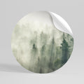 MISTY FOREST Peel and Stick Round Sticker
