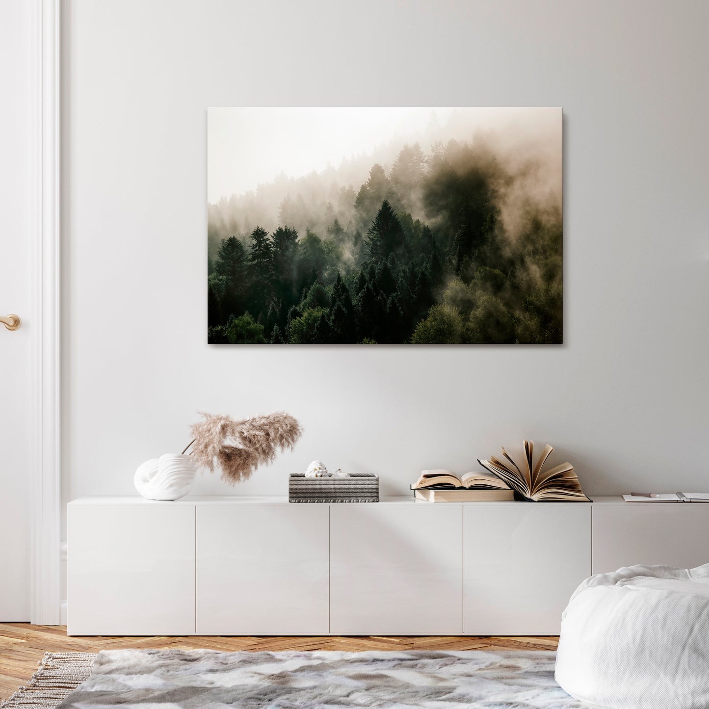MISTY HIGHLANDS Horizontal Canvas Print