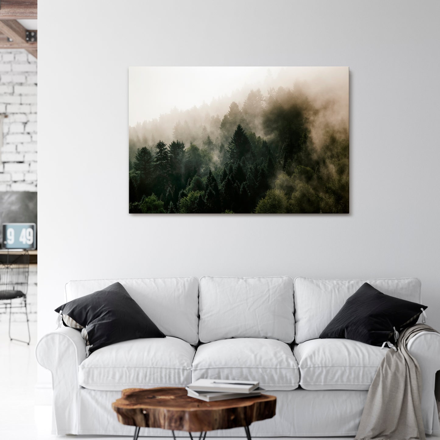 MISTY HIGHLANDS Horizontal Canvas Print