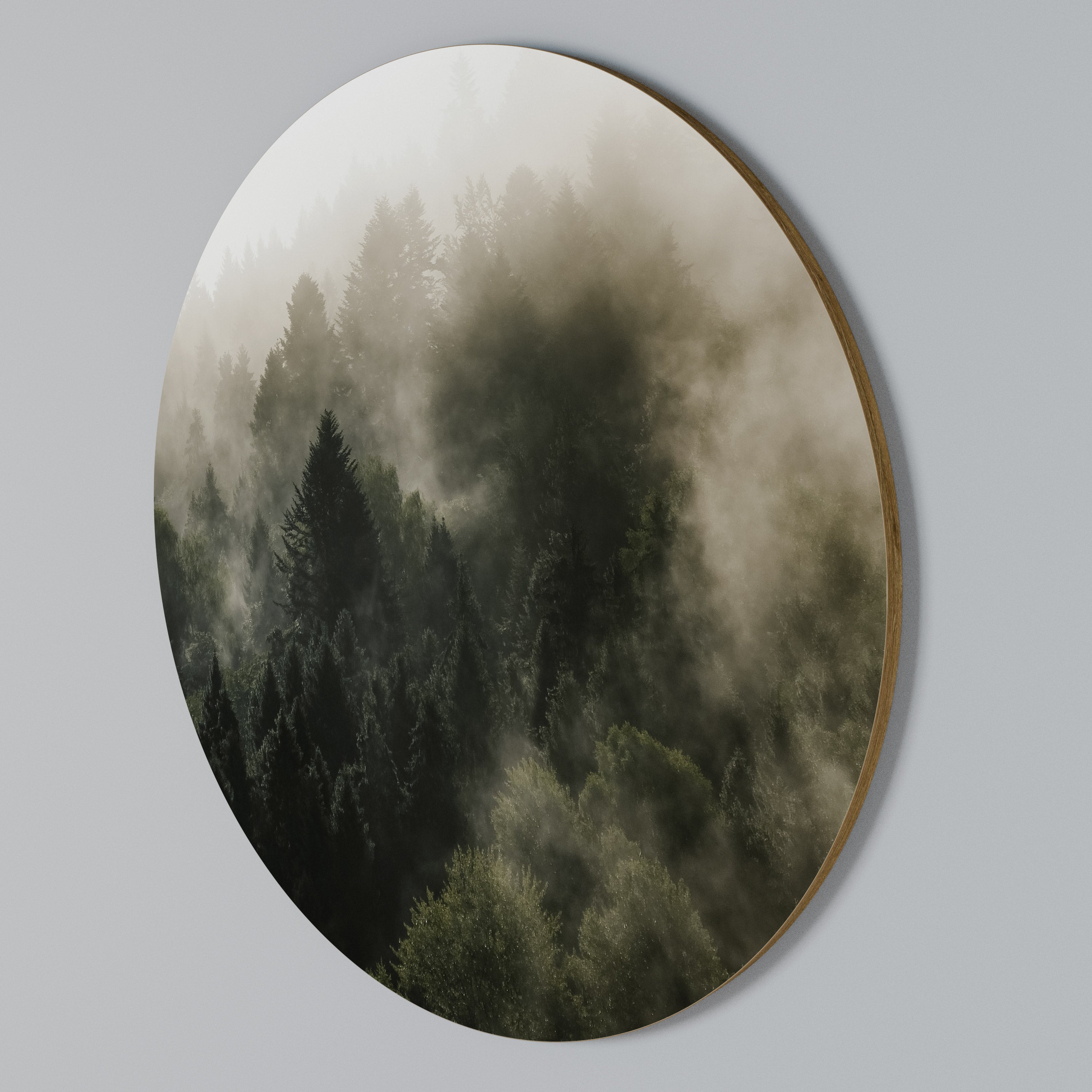 MISTY HIGHLANDS Round Wall Art