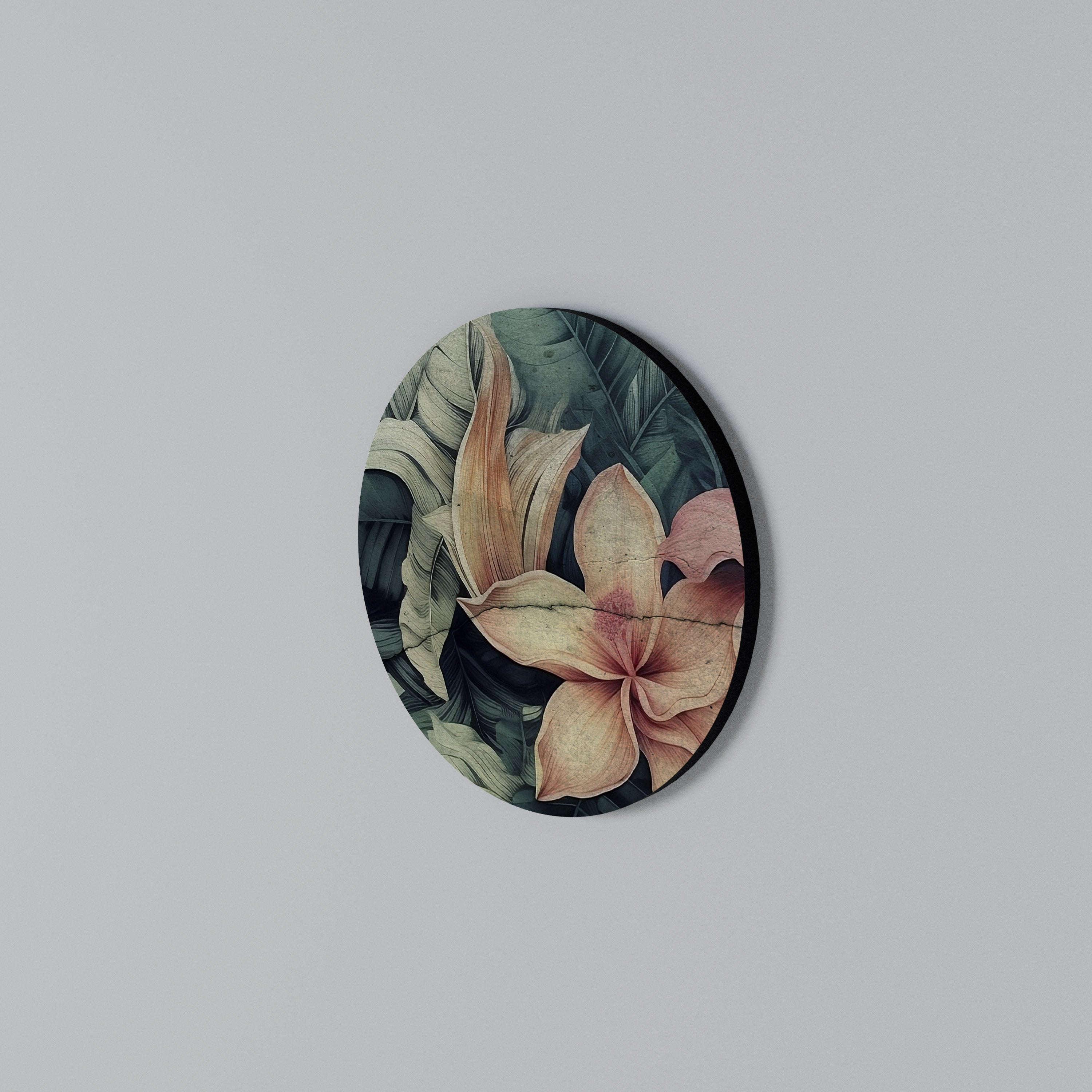 CRASHED LILY Round Wall Art